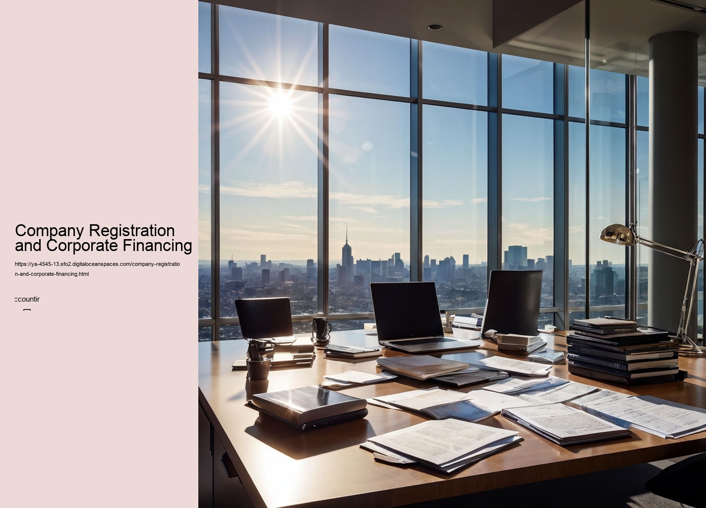 Company Registration and Corporate Financing